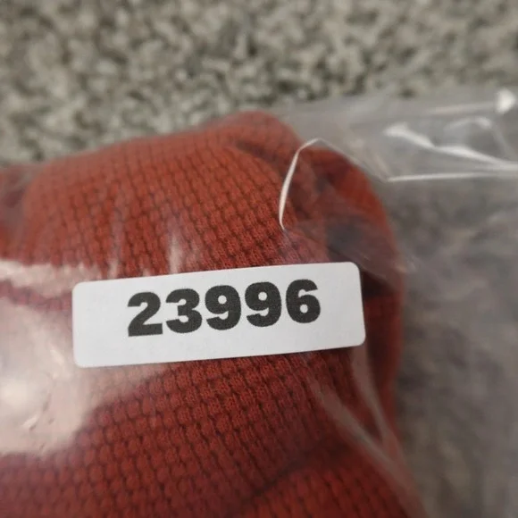 Eddie Bauer Sweater Mens L Orange Waffle Knit Thermal Crewneck Pullover Hiking - Picture 11 of 11